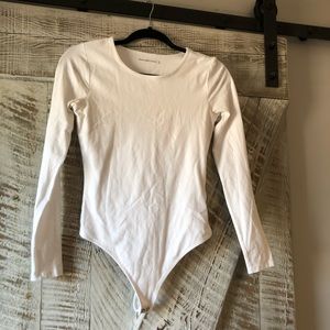 Abercrombie & Fitch white long sleeve body suit